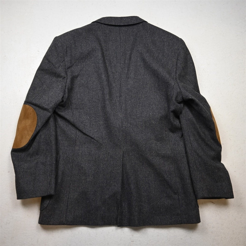 Vtg USA Made 41R Blue Gray Nailshead Wool Tweed Blazer Suit Jacket Sport Coat - Picture 12 of 12